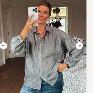 andBloom - Cotton blouse in timeless grey - one size